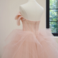Light pink strapless fitted waist slim-fitting ball gown/bridal dress R8530