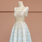 Light blue gradient strapless fitted long ball gown R8404