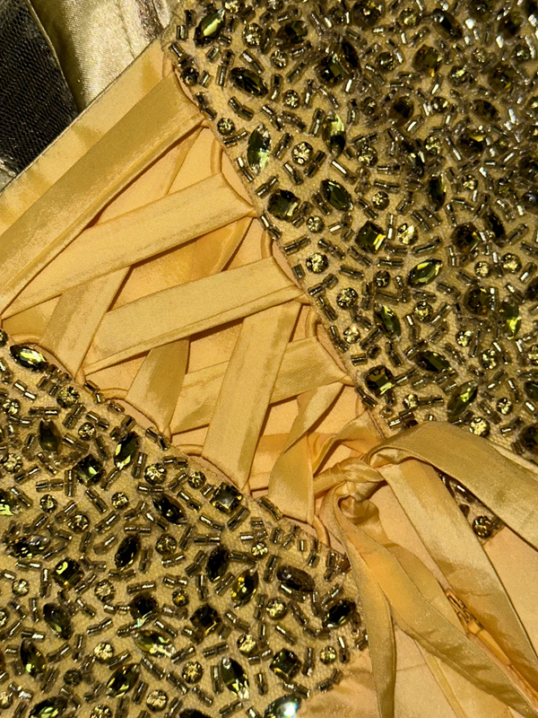 Yellow strapless fitted waist elegant princess long ball gown R7018