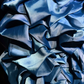 Blue suspender waist slim pleated bud skirt short skirt homecoming dress R4967