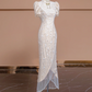Light nude pink fitted long ball gown, bridal dress R8317