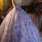 Purple strapless fitted waist ball gown/bridal dress R7271