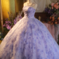 Purple strapless fitted waist ball gown/bridal dress R7271