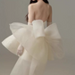 Hazy Bow Back Accessory Women's Homecoming Dress White Corset Short Prom Dress Birthday Dress RS2610