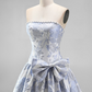 Fresh Printed Pattern Women's Homecoming Dress Pale Blue Corset Short Prom Dress Birthday Dress RS2730