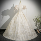 Elegant Ivory Prom Gown , Silky Satin Corset Maxi Evening Dress Ball Gown RS1719