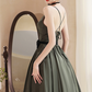 Resort Bud Green Prom Gown , Silky Satin Pleated Corset Maxi Summer Dress Cami Dress RS1731