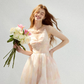 Cherry Blossom Floral Dress French Suspender Dress Holiday Outfit Short Skirt Women Summer R3424