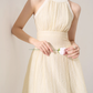 Halter neck dress new summer design French waist slimming temperament skirt high-end R4301
