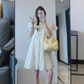Beautiful small flying sleeve dress new style temperament sweet A-line skirt small R0769