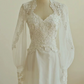 French Retro Light Ivory A-Line Sweetheart Wedding Dress with Lace Embridery RS149