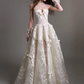 French Chic White A-Line Strapless Lace Embridery Wedding Dress with Bow-knot RS150
