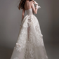 French Chic White A-Line Strapless Lace Embridery Wedding Dress with Bow-knot RS150