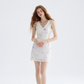 Flower language tipsy floral dress French suspender skirt holiday wear short skirt skirt female summer R3425