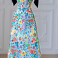 Vintage Spaghetti-Strap Floral Fitted-Waist Slim-Fit Sexy Prom Dress / Bridal Gown R5900