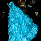 Azure blue strapless fitted waist elegant fairy long ball gown R6899