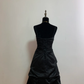 Black strapless fitted short ball gown R8683