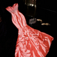 Pink strapless, fitted waist, alluring and sexy long ball gown R6939