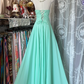 Light green tube top slim waist A-line temperament long skirt ball gown R6181