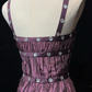 Dark purple retro suspender pleated waist puffy skirt short skirt homecoming dress R4968