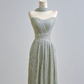 Mint green strapless fitted long ball gown R8153