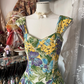 Vintage oil painting floral A-line short ball gown R6380