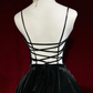 Black halter back sexy lace skirt short skirt homecoming dress R4927