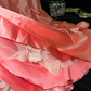 Pink strapless, fitted waist, alluring and sexy long ball gown R6939
