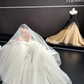 White tube top slim waist puffy skirt tulle bridal dress R6041