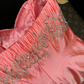 Pink strapless, fitted waist, alluring and sexy long ball gown R6939
