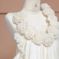 Off-white halter-neck straight long ball gown, bridal dress R8318