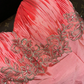 Pink strapless, fitted waist, alluring and sexy long ball gown R6939
