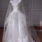 White tube top slim waist lace skirt long dress bridal gown R5786