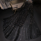 Black rhinestone sleeveless fitted waist long ball gown/bridal dress R8717