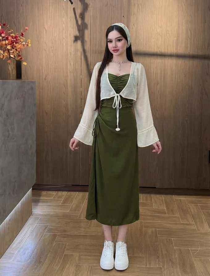 Silky Satin Corset Prom Gown ,  Minimalist Bud Green Maxi Evening Dress RS1812