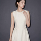 Silky Satin Minimalist Bodycon Prom Gown ,  Gentle White Maxi Evening Dress Ball Gown RS1823
