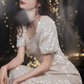 Sequins Glitter Bodycon Prom Gown ,  Stunning Sliver Maxi Evening Dress Ball Gown RS1835