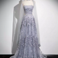 Glitter Beaded Corset Prom Gown , Gorgeous Lavendeer Maxi Evening Dress Ball Gown RS1881