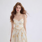 French suspender dress floral dress seaside holiday skirt short skirt R2766