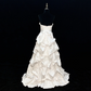White strapless fitted long ball gown R8688