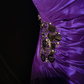 Purple halter-neck fitted short ball gown R8684
