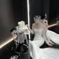 White strapless lace waist slim fishtail skirt floor-length wedding dress R6042