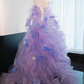 Light purple strapless fitted long ball gown, bridal dress R8987