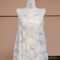 Light apricot halter-neck long straight-cut ball gown, bridal dress R8348