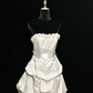White strapless fitted long ball gown R8688