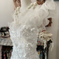 White one-shoulder fitted bodycon maxi dress, ball gown R6261