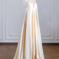 Light apricot sleeveless puffy long elegant ball gown R8241