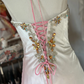 Gradient halter neck rhinestone fitted mermaid gown, ball gown R6301