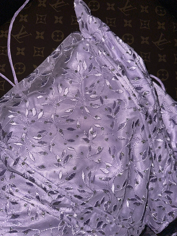 Light purple halter-neck, fitted waist, elegant fairy-like long ball gown R6900