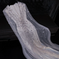 White V-neck fitted long ball gown/bridal dress R8807